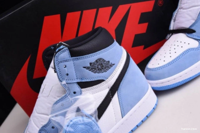 HYPE RETRO UNIVERSITY BLUE JORDAN 555088-134 HIGH 1 WHITE AIR BLACK 0731